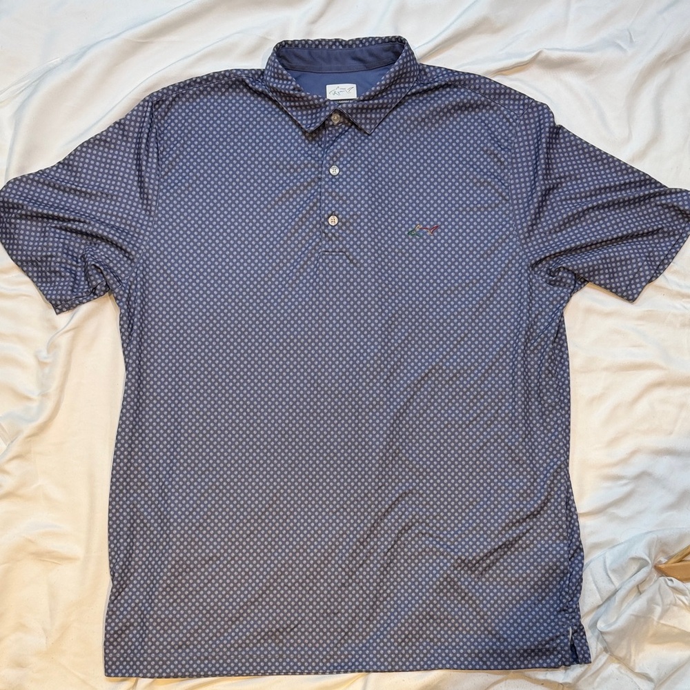 Greg Norman Shark  Blue Polo Golf Shirt